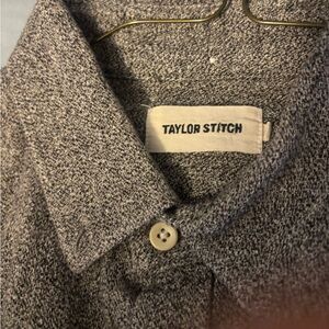 Taylor Stitch "Salt & Pepper" button-up shirt in a gray/black cotton blend